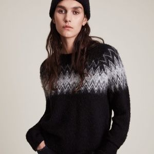 AllSaints Clyde Zigzag Jacquard Sweater